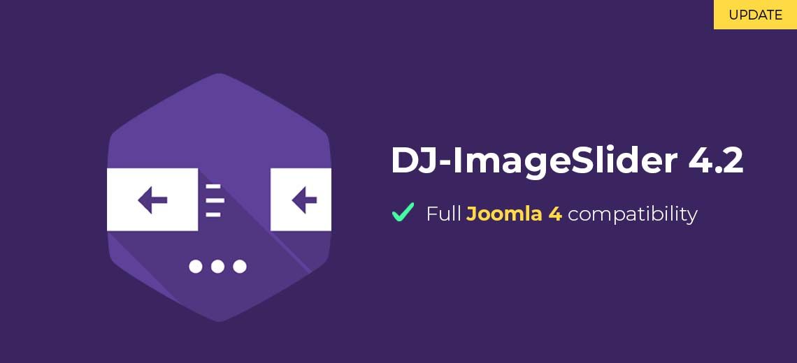 DJ-ImageSlider update brings the Joomla 4 compatibility 