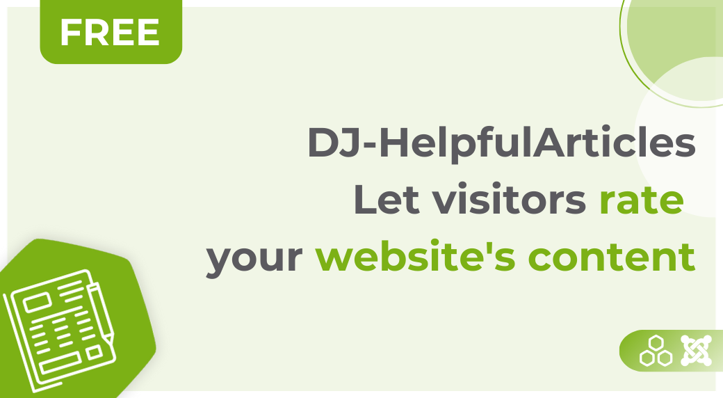 New Free Joomla Extension Release: DJ-HelpfulArticles!