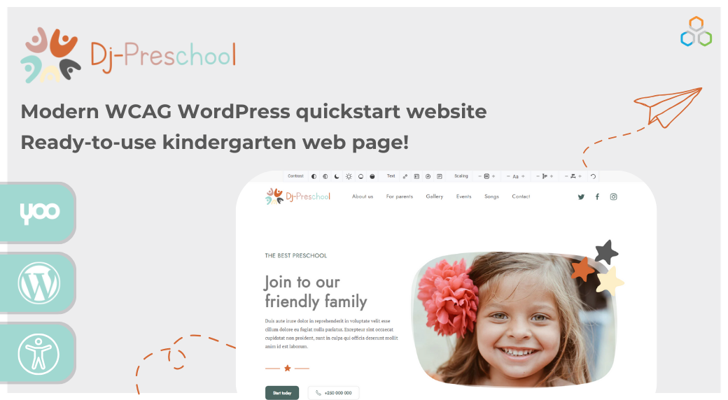 DJ-PreSchool WordPress WCAG theme for kindergartens