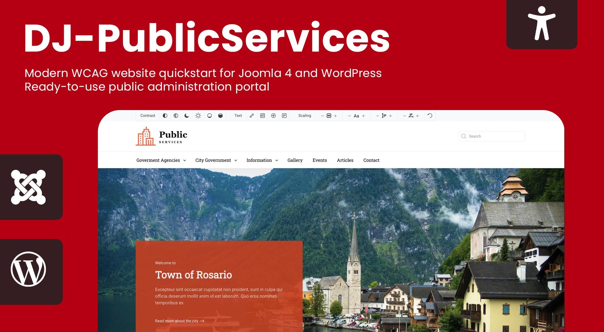 Meet PublicServices - the WCAG website Quickstart for Joomla 4 & Wordpress