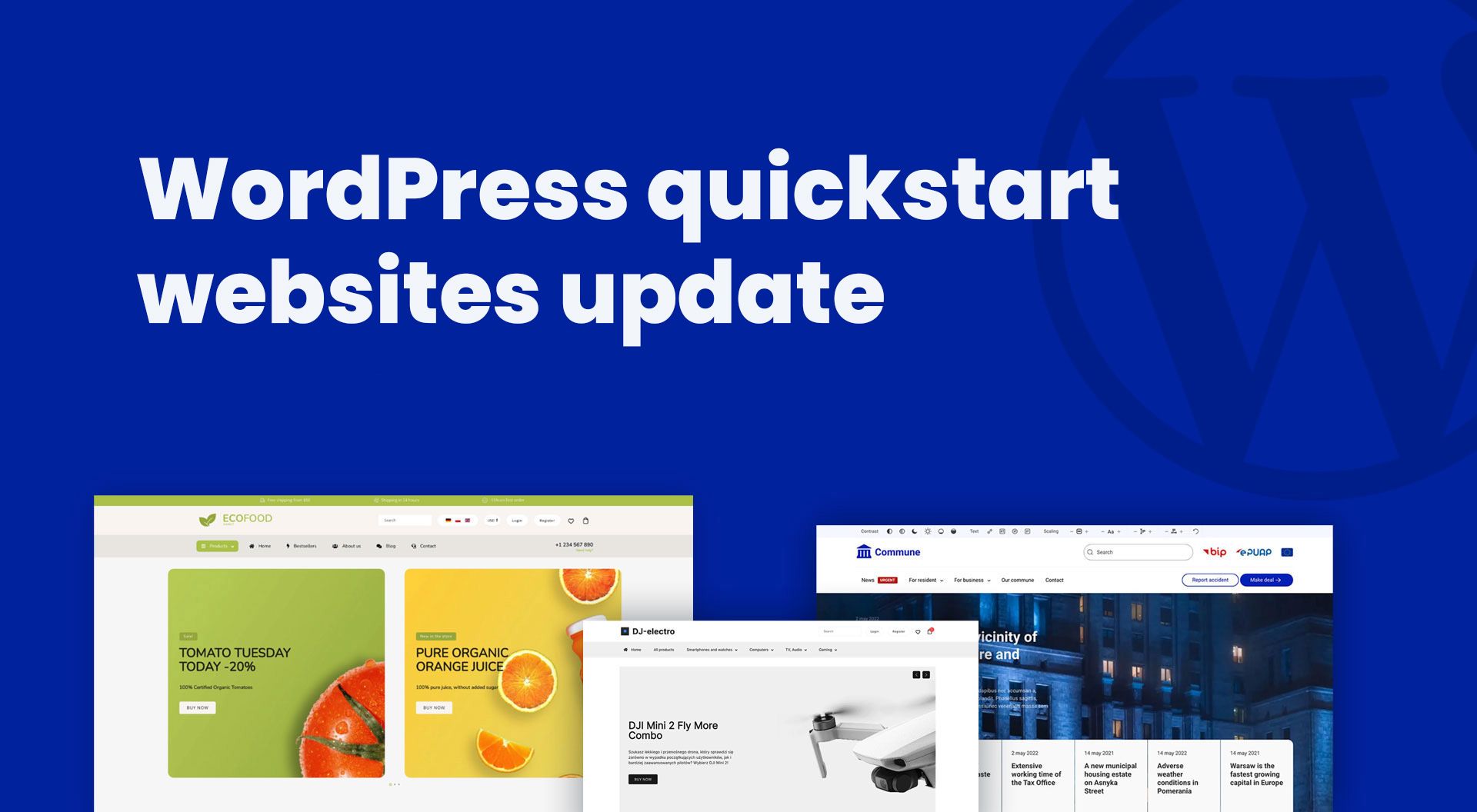 WordPress quickstart websites with a new installation method and more changes!
