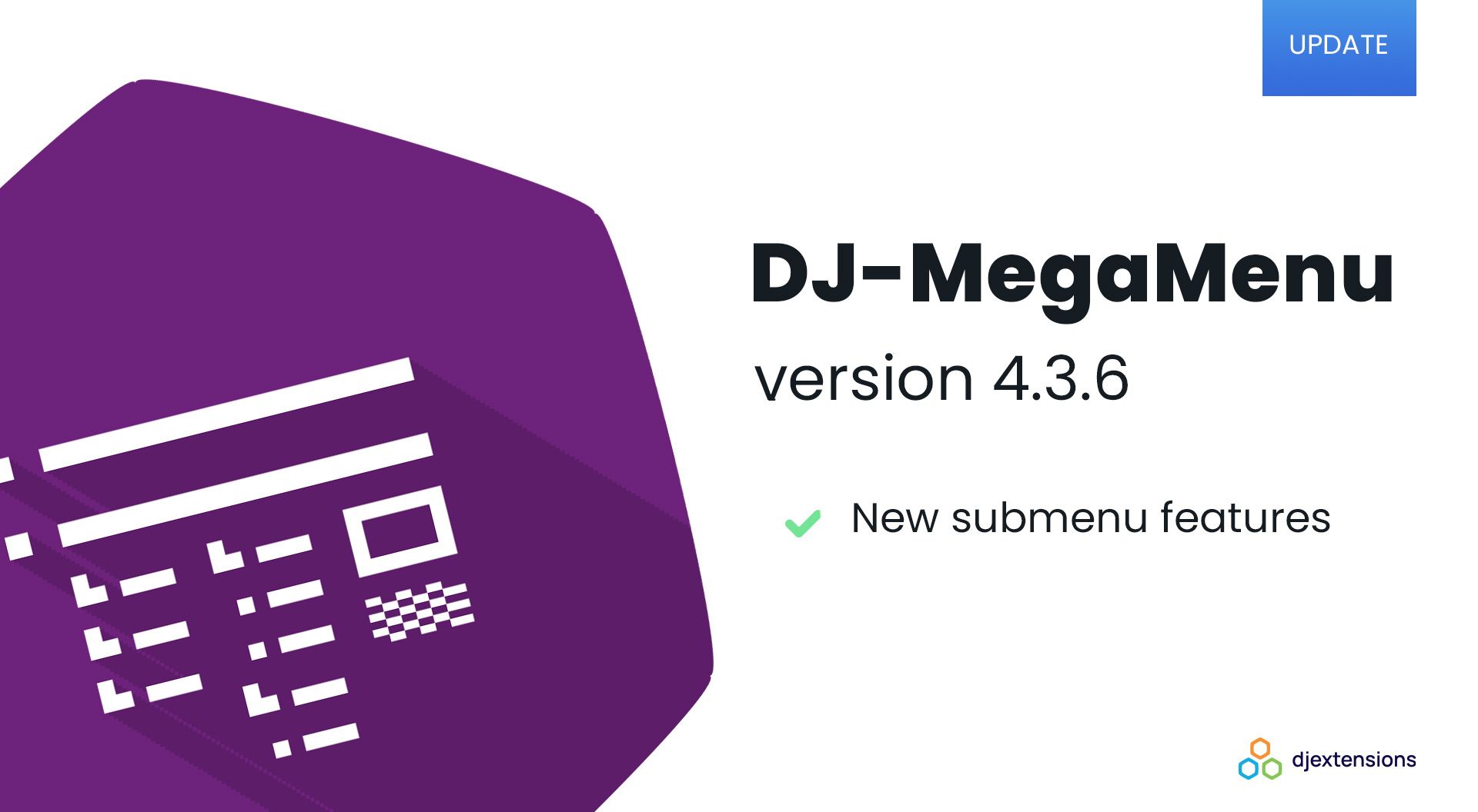 DJ-MegaMenu 4.3.6 release brings new submenu features